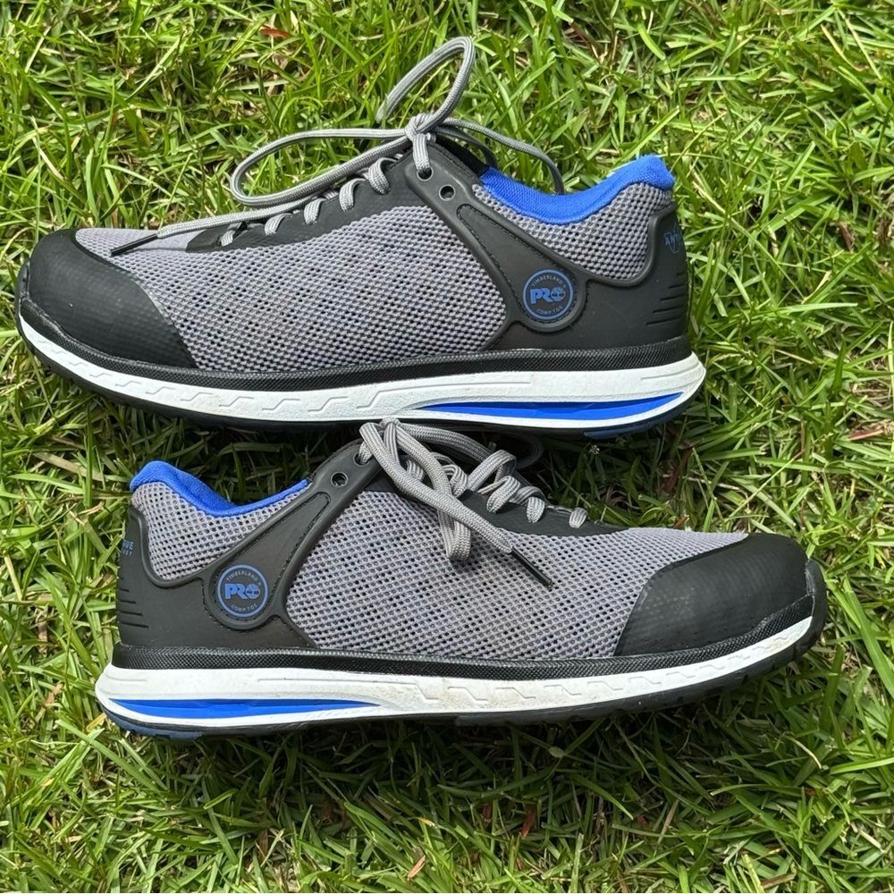 Timberland PRO Men's Drivetrain Safety-Toe A1ORR Work Shoes Grey/Blue Size 7.5W